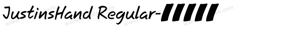 JustinsHand Regular字体转换